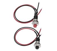 VGOL 2pcs Interruptores Apagado Guitarra Eléctrica Botón Redondo de 10 Mm Interruptor Pulsador Momentáneo con Cable para Guitarra Eléctrica Y Electrodomésticos