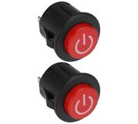VGOL 2pcs Interruptores de Botón de Arranque de 3 Pines Un Botón de 12 V para Coche Eléctrico Infantil Control Remoto por Radiocontrol Coche Eléctrico (26 Mm)
