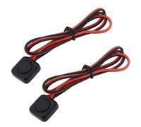 VGOL 2pcs Interruptores Momentáneos de 12V 24V Pequeños Pulsadores para Aplicaciones Eléctricas de Automóviles 50cm Precableados