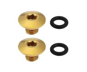 VGOL 2X Tornillos de Purga para Bicicleta Junta Tórica Tapa de Aceite para Cuerpo Dividido de Bicicleta Pernos M5 X 10 Mm de Aleación de Titanio TC4 Compatible con Shimano XT SLX Zee Deore LX