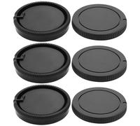VGOL 3 Juegos de Tapa de Cuerpo de Plástico Y Tapa de Lente Trasera 64,5 X 19,2 Mm Compatible con Sony A100 A200 A230 A290 Compatible con Minolta AF Negro