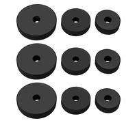VGOL 30 Arandelas de Goma Mixtas para Grifos de Baño de 3/8" 1/2" Y 3/4" Arandelas Planas de Goma para Tornillos Pernos Grifos Electrodomésticos Color Negro