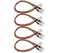 VGOL 4 cables de extensión de ventilador de carcasa de PC, 2 cables de 3 pines macho a hembra de 3 pines, cable divisor de ventilador de 22 cm, accesorios de computadora