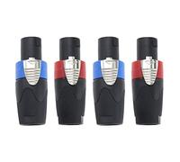 VGOL 4 conectores de altavoz de 4 polos compatibles con Neutrik Speakon NL4FC NL4FX NLT4X NL2FC amplificadores de potencia conector adaptador de altavoz