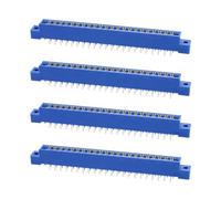 VGOL 4 conectores de borde de tarjeta azul de 44 pines de 3,96 mm de paso de 2 x 22 pines de ranura dorada para computadoras, consolas de juegos impresas, placa de circuito PCB