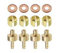 VGOL 4 juegos de inserto de freno de bicicleta compatible con mangueras de freno Hope para bicicleta de montaña, freno de disco oliva y paquete de inserción, línea de freno, conector de oliva