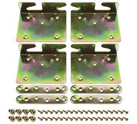 VGOL 4 juegos de soportes de riel de cama con 44 tornillos para rieles de cama, bisagras de cama, esquinas de cama, conectores para marcos de cama, postes de cama, rieles de cama