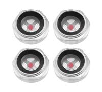 VGOL 4 piezas de 1/2 compresor de aire nivel de aceite de vidrio BSP aleación de aluminio conector de nivel líquido adecuado para compresor de aire comprobar el nivel de aceite de la bomba