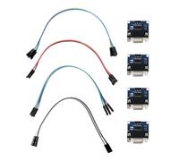 VGOL 4 piezas Módulo de puerto serie RS232 a TTL de 3,3 V-5 V Módulo raíz Max3232 Conector DB9 hembra para modificación de radio Compatible con Xbox360 Prueba de GPS para automóvil