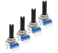 VGOL 4 Piezas Potenciómetro de Doble Manija Vertical de 6 Pines B50K Longitud de La Manija 19 mm Rosca 8 mm Arandela de Tuerca Accesorio Adecuado para Controlar Equipos de Audio