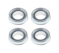 VGOL 4 piezas Rodamientos de Rueda de Baúl Rodamientos de Carretilla de Reemplazo de Brida de Acero al Carbono Rodamientos de Bolas de Garganta Profunda de 20 mm de Diámetro Interior