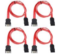 VGOL 4 Uds. Cable de Extensión SATA de 50cm Cable de Extensión Interno SATA Macho A SATA Hembra de 7 Pines para Transmisión de Datos de Disco Duro Externo