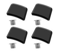 VGOL 4 UNIDS Pernos Plato Individual con Tornillos Biela Aleación Aluminio CNC para Bicicletas Montaña Bicicleta de Carretera Bicicleta Plegable Bicicleta Descenso MTB BMX 25x18mm Negro