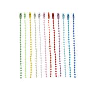 VGOL 400 Piezas Cadena Bolas Colores Cadena Cuentas Bolas Cadena Colgante Metal Cadena Cuentas Cadena Cuentas Bolas Metal Hebilla para Llaveros Collar Adorno Colgante Joyería