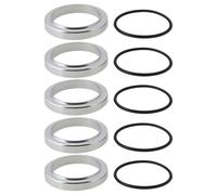 VGOL 5 piezas de anillo base de grifo de lavabo con sello ABS, cubierta de grifo para lavabo con diámetro exterior 51,7 mm, diámetro interior 39,2 mm, altura 7,6 mm, cromado