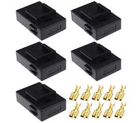 VGOL 5 Piezas Portafusibles de Cuchilla Estándar con Cubierta Y Terminal para Cable de 4-6mm² Tamaño 12/24V Portafusibles Impermeables para Coche