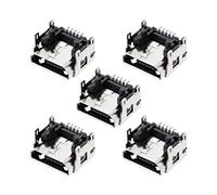 VGOL 5 Piezas Reemplazo del Conector del Puerto de Carga Micro USB de Compatible con JBL Charge 2 / Flip 3 Altavoces Bluetooth Enchufes del Puerto de Carga Plateado