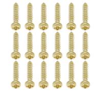 VGOL 50 piezas de tornillos de montaje de cabeza de máquina de afinador de guitarra M2 de 10 mm de metal para guitarra acústica eléctrica bajo dorado