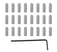 VGOL 50 tornillos métricos de metal para ajustar la altura del sillín de puente de guitarra compatibles con Stratocaster/Telecaster con 1 llave Allen plateada, M3 x 10 mm