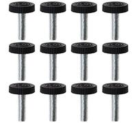 VGOL 50PCS Pies Niveladores para Muebles Pie de Mesa Ajustable Pies Roscados Tornillo Protector de Piso Base Redonda Tornillo de Pie para Mesa de Madera Cofre Silla Escritorio M6