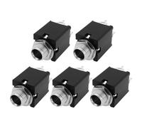 VGOL 5pcs Conectores Mono de 1/4 de Pulgada con Conector de Cobre de 6,35 Mm Y Terminales de Soldadura para Efectos Y Amplificadores.