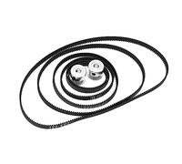 VGOL 6 correas dentadas para impresora 3D 2GT-6 de 110 mm, 122 mm, 158 mm, 200 mm, 300 mm, 400 mm, correa de goma de bucle cerrado de 6 mm de ancho y 2 poleas de correa dentada, 20 dientes de 5 mm de