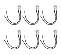 VGOL 6 interruptores momentáneos de 12 mm, 12 V, precableados, impermeables, para coche, barco marino