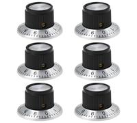 VGOL 6 Perillas de 1/4" para Amplificador de Guitarra Vintage 23 X 14 Mm Negras para Pedales Y Amplificadores.