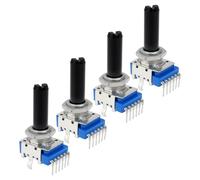 VGOL 6 Pines Potenciómetro de Doble Manija Vertical de B10K 4 Piezas Longitud de La Manija 19 mm Rosca 8 mm Arandela de Tuerca Accesorio Adecuado para Controlar Equipos de Audio