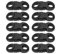 VGOL 60 Hebillas de Seguridad Pequeñas de 27,8 X 11 Mm Apertura de 6 Mm Hebillas de Presión de Plástico de Liberación Lateral Rápida para Collares con Cierre de Paracord Color Negro