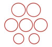 VGOL 7 Piezas de Cubierta de Anillo de Salida de Ventilación de Aire Acondicionado de Coche Compatible con Mercedes Benz Clase C 2015 W205 C180 C200 X253 C250 C300 C350 C400 Rojo