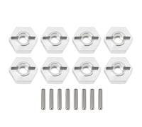 VGOL 8X Ruedas Hexagonales de Metal de 12 Mm para 14209 14210 16440 4 X 5 X 12 Mm Color Plateado