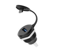 VGOL Adaptador de Fijación Roscado USB3.0 Macho A Hembra 5 Gbps USB3.0 Enchufe A Zócalo Convertidor Redondo Conector de Datos USB3.0 Zócalo de Montaje para Transferencia de Datos