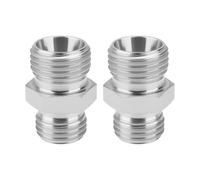 VGOL Adaptador de Manguera Hidráulica de 2 Piezas de Acero Al Carbono M14x1,5 Mm A M16x1,5 Mm Conector de Conexión de Manguera para Tuberías de Aire Tubería de Combustible