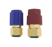 VGOL Adaptador R12 A R134A de 2 Uds Adaptador de Conversión de Lado Bajo Y Lado Alto Conector Retro R12 A R134A Compatible con La Mayoría de Los Vehículos