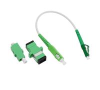 VGOL Cable de conexión de fibra óptica LC/APC-SC/APC - Jinete simple monomodo con adaptadores y acopladores, 20 cm