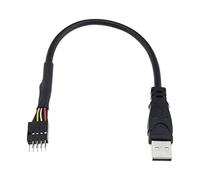 VGOL Cable de Placa Base USB 2.0 de 9 Pines Cable USB A A Conector USB de 9 Pines Cable Extensor Adaptador Cable Convertidor para Extender Cualquier Dispositivo USB 20 Cm
