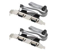 VGOL Cable Serie DB9 Macho COM A IDC de 10 Pines 2 Puertos RS232 para Placa Base de Computadora 30 Cm