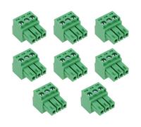 VGOL Conector Verde de 3 Pines para Equipos de Audio de 8 Piezas Espaciado de Pines de 3,5 Mm Compatible con Phoenix