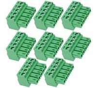 VGOL Conector Verde de 5 Pines para Equipos de Audio de 8 Piezas Espaciado de Pines de 3,5 Mm Compatible con Phoenix
