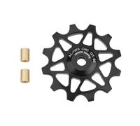 VGOL Desviador de bicicleta Jockey Wheel negro 12T polea de cerámica compatible con Shimano compatible con SRAM