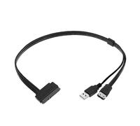 VGOL Disco duro de datos SATA a eSATA de 22 pines de 2.5 pulgadas con cable adaptador de alimentación USB para dispositivos SATA HDD SSD BLU-RAY DVD CD-ROM de 2.5 pulgadas