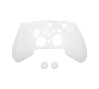 VGOL Funda de silicona antideslizante suave con tapas de agarre para el pulgar compatible con Xbox Elite Wireless Controller Series 2, protector de piel de goma suave, color blanco