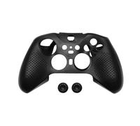 VGOL Funda de Silicona Suave Antideslizante con Tapas de Agarre para El Pulgar Compatible con Xbox Elite Serie 2 Controlador Inalámbrico Protector de Piel de Goma Suave Negro
