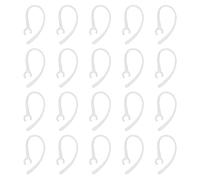 VGOL - Ganchos de repuesto para pendientes (20 unidades, compatibles con Plantronics Voyager Edge, compatible con Samsung WEP 5,6 mm, 6,2 mm), transparente