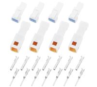 VGOL Juego de 10 conectores JST de 2 pines, macho y hembra, con terminales, impermeables, para motocicletas y scooters