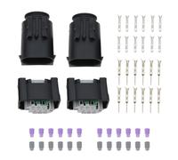 VGOL Juego de 2 Conectores Macho Y Hembra Automotrices MQS de 6 Pines 1-967616-1 1-967587-3 Compatible con VW Compatible con Audi