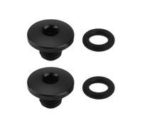 VGOL Juego de 2 tornillos de purga de bicicleta con junta tórica para bicicleta, tornillo de tapa de aceite de cuerpo dividido TC4 de aleación de titanio M5 x 10 mm, pernos compatibles con Shimano XT