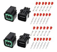 VGOL Kit de 2 Conectores Impermeables Macho Y Hembra para Automoción Serie 090 de 6 Pines PB621-06020 para Motocicletas Automotrices.