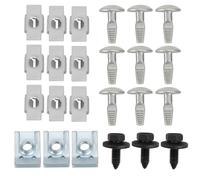 VGOL Kit de Instalación de 24 Piezas de Protección contra El Empotramiento Tornillos Y Pernos para La Cubierta Inferior de La Bandeja Inferior Compatible con Peugeot Compatible con Citroen